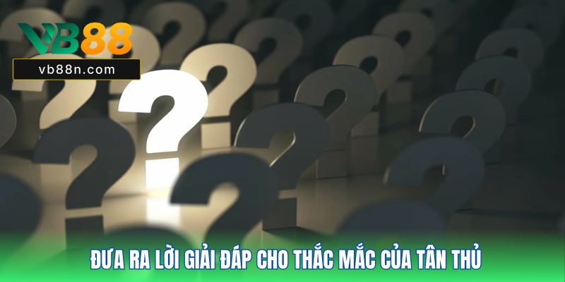 Đưa ra lời giải đáp cho thắc mắc của tân thủ
