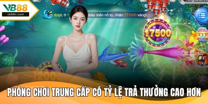 Phòng chơi trung cấp có tỷ lệ trả thưởng cao hơn